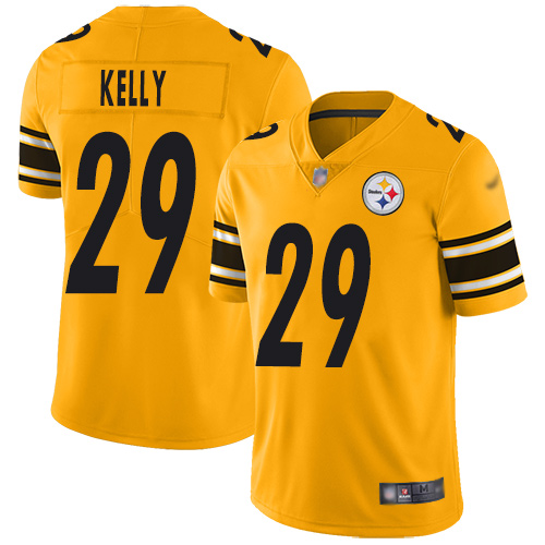 Youth Pittsburgh Steelers Football #29 Limited Gold Kam Kelly Inverted Legend Nike NFL Jersey->youth nfl jersey->Youth Jersey
